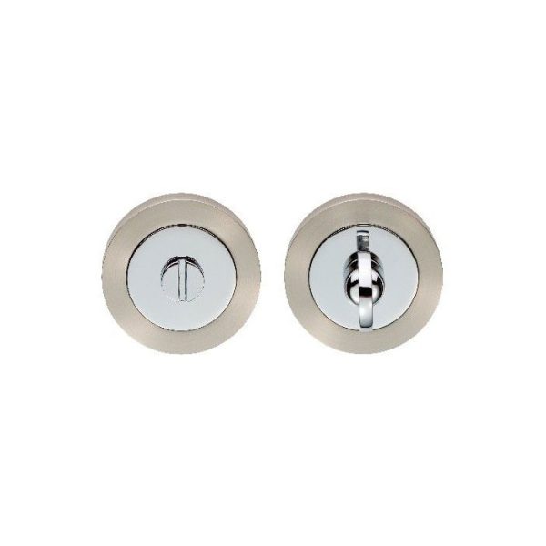 CARLISLE BRASS - GK4004SNCP-BP TURN & RELEASE ON CONCEALED FIX ROUND ROSE SATIN NICKEL/POLISHED CHROME