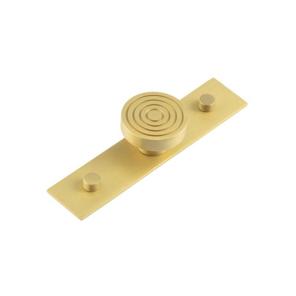 Murray Cupboard Knobs 40mm Plain Backplate Satin Brass