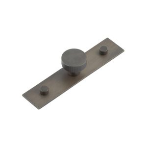 Thaxted Cupboard Knobs 30mm Plain Backplate Dark Bronze