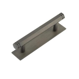 Hoxton Nile Cabinet Handles 96mm Ctrs Plain Backplate Dark Bronze