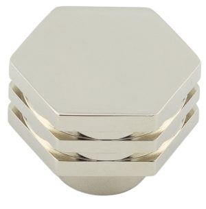 Nile PN 30mm Hex Cupboard Knob With Step Details