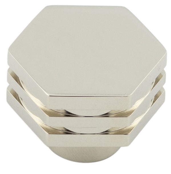 Nile PN 30mm Hex Cupboard Knob With Step Details