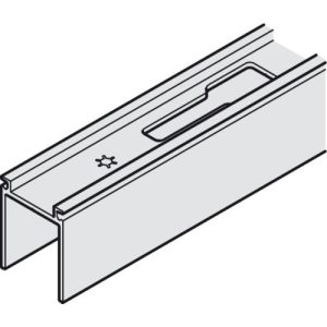 Hawa-Junior 80 Set for mountable and demountable running track for Sliding Interior Doors Length 2500 mm