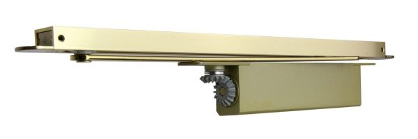 Rutland TS.11204 Door Closer EN 2-4 Concealed Cam Action Door Closer c/w Micro Rail & Connector Bar PVD Brass