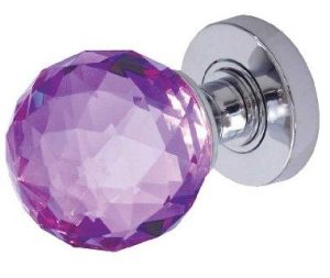 Frelan - JH5260PC Purple Faceted Glass Mortice Knob