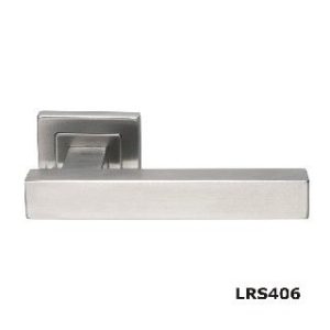 LRS406SSS Stainless Steel Lever on Square Rose