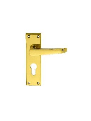 CARLISLE BRASS - M30Y VICTORIAN LEVER ON BACKPLATE - LOCK EURO PROFILE 47.5MM C/C