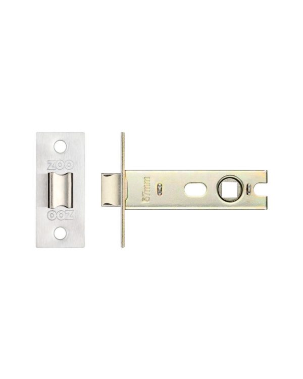 Zoo Hardware PRTL76FD-R-SSS Project Tubular Latch 76mm - UKCA/CE, Radius Forend, Satin Stainless Steel