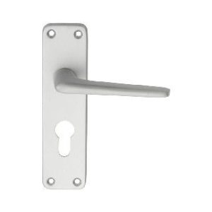 CARLISLE BRASS - SAA21Y-BP ALUMINIUM LEVER ON BACKPLATE - LOCK EURO PROFILE 47.5MM C/C