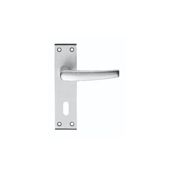 SAA60-BP ALUMINIUM MIAL LEVER ON BACKPLATE - LOCK 57MM C/C