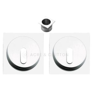 Acre & Clutton Sliding Door Flush Pull Handle Set Key Profile 53mm Polished Chrome