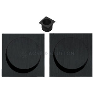 Acre & Clutton Sliding Door Flush Pull Handle Set 53mm Matte Black