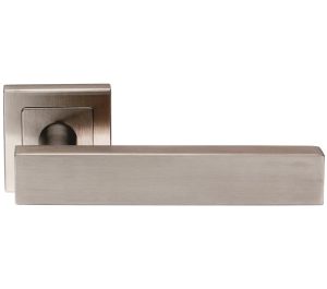 Eurospec Carla Rectangular Stainless Steel Door Handles - Satin Stainless Steel (Sold In Pairs)