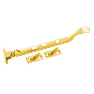 Acre & Clutton Spoon-End Window Casement Stay 203mm - Polished Brass