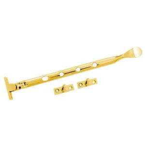 Acre & Clutton Spoon-End Window Casement Stay 254mm - Polished Brass