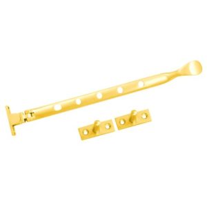 Acre & Clutton Spoon-End Window Casement Stay 305mm - Polished Brass