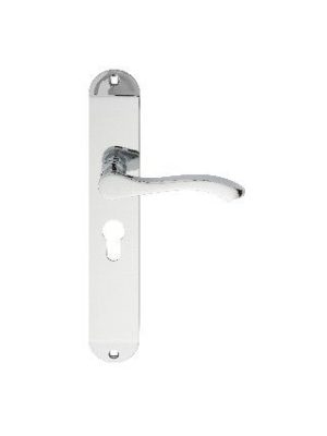 CARLISLE BRASS - SZM134YCP SEROZZETTA LEVER LEVER ON BACKPLATE - LOCK EURO PROFILE 47.5MM C/C