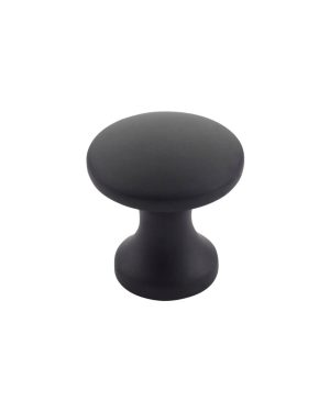 Zoo Hardware TDFK24-MB Round Cabinet knob 24.2mm Dia. Matt Black Finish
