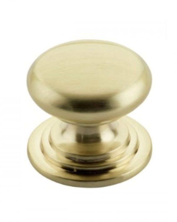 Zoo Hardware TDFK24-PG Round Cabinet knob 24.2mm Dia. Polished Gold Finish