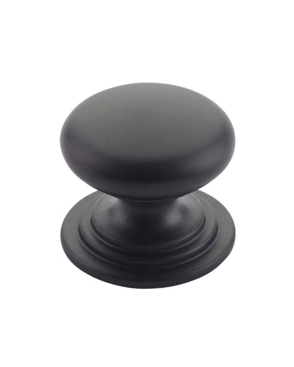 Zoo Hardware Round Cabinet knob 37mm Dia. Matt Black TDFK37-MB