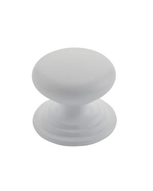 Zoo Hardware TDFK37-MW Round Cabinet knob 37mm Dia. Matt White Finish
