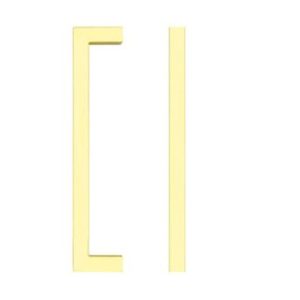 Zoo Hardware TDFPS-128-BG Square Block Cabinet handle 128mm CTC Brushed Gold Finish
