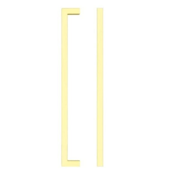 Zoo Hardware TDFPS-224-BG Square Block Cabinet handle 224mm CTC Brushed Gold Finish