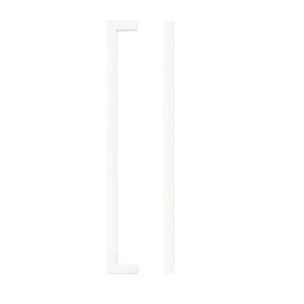 Zoo Hardware TDFPS-224-MW Square Block Cabinet handle 224mm CTC Matt White Finish