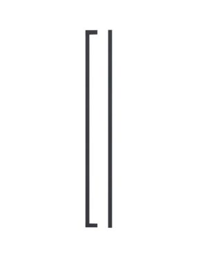 Zoo Hardware TDFPS-448-MB Square Block Cabinet handle 448mm CTC Matt Black Finish
