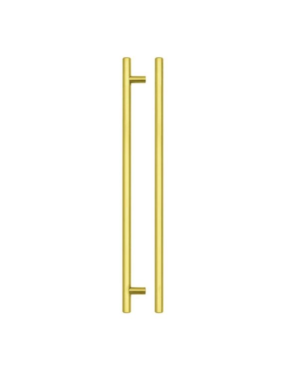 Zoo Hardware TDFPT-256-316BG T Bar Cabinet handle 256mm CTC, 316mm Total length Brushed Gold Finish