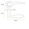 Zoo Hardware ZPA070-MB Merida Door Handle on Rose
