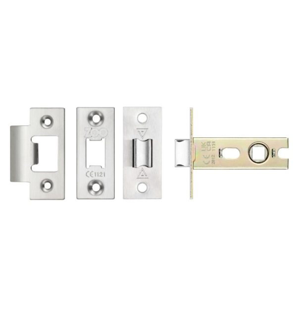 Zoo Hardware PRTL64FD-S-SSS Project Tubular Latch 64mm - UKCA/CE, Square Forend, Satin Stainless Steel