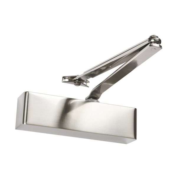 Rutland TS.4204 Door Closer c/w Cover, Flatbar Armset Polished Nickel