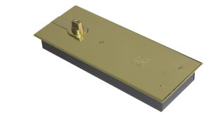 Rutland TS.7003HO.DAX.PB Hold Open Floor Spring & Back Check c/w Cover Plate Polished Brass