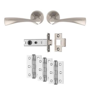 Carlisle Brass UDP007SN/INTB Sintra Latch Pack - Ultimate Door Pack Satin Nickel