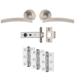 Carlisle Brass UDP009SN/INTB Tavira Latch Pack - Ultimate Door Pack Satin Nickel