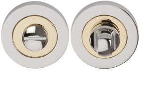 Excel Hardware Bathroom Turn & Release Set Polished Chrome/Polished Brass Dh003632