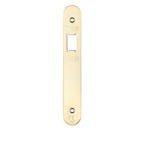 Zoo Hardware ZLAP12R-PVDSB Spare Radius Acc Pk for UK Upright Latch - Contains Forend, Strike & Screws - PVD Satin Brass
