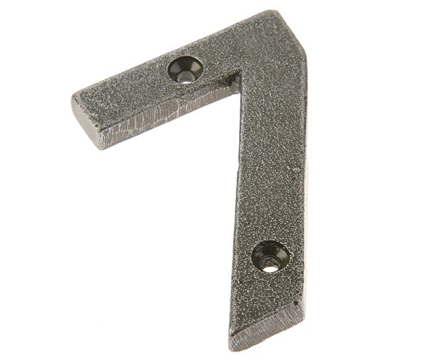 75mm Numeral 7 Patina pewter finish