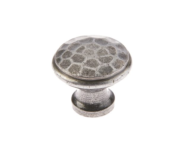 25mm Hammered Cabinet knob Patina pewter finish