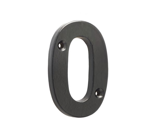 75mm Numeral 0 Black finish