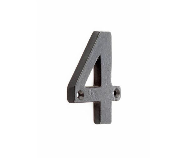 75mm Numeral 4 Black finish