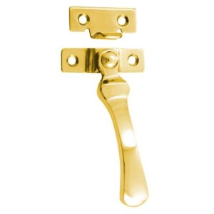 Acre & Clutton Wedge Pattern Window Casement Fastener 100mm - Polished Brass