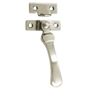 Acre & Clutton Wedge Pattern Window Casement Fastener 100mm - Polished Nickel