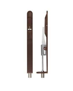 Zoo Hardware ZAS03R-ETB Door Handle Action Flush Bolt - Radius 20 x 200mm - PVD Etna Bronze
