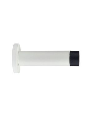 Zoo Hardware ZAS07-PCW Door Stop - Cylinder - 70mm Projection With Rose - Powder Coated Matt White
