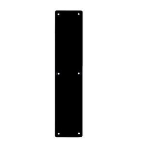 Zoo Hardware ZAS32RB-PCB Finger Plate - Blank (Rounded Corner) 75mm x 350mm - Powder Coated Matt Black
