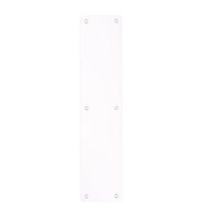 Zoo Hardware ZAS32RB-PCW Finger Plate - Blank (Rounded Corner) 75mm x 350mm - Powder Coated Matt White
