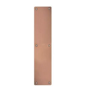 Zoo Hardware ZAS32RB-PVDBZ Finger Plate - Blank (Rounded Corner) 75mm x 350mm - Rosso - PVD Bronze
