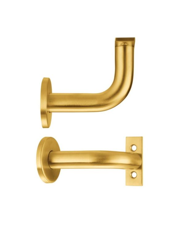 Zoo Hardware ZAS45-PVDSB Handrail Bracket - PVD Satin Brass